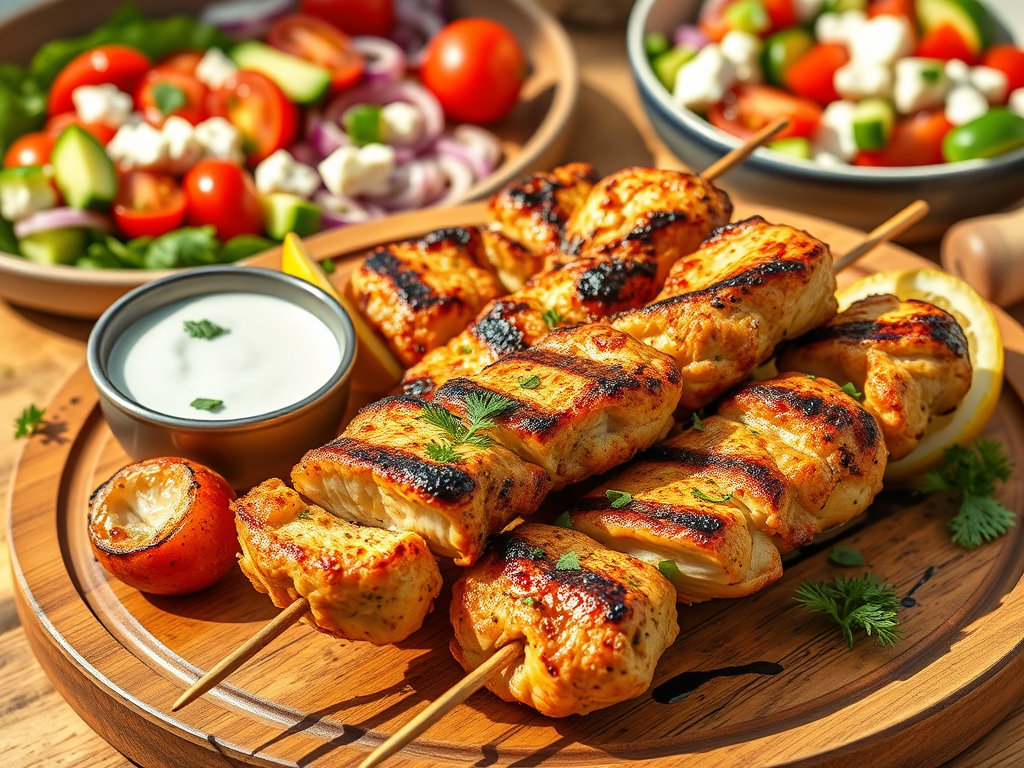 🔥 Keto Greek Chicken Souvlaki